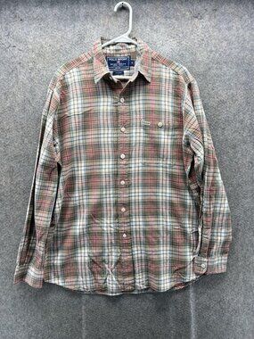 Polo Sport Ralph Lauren Shirt Mens Medium Plaid Long Sleeve Button Up Sportsman